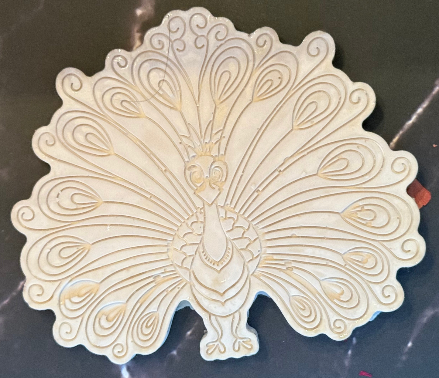 Ceramic 5x4 Peacock coaster - set of 4, gift shop, gift card, gift store, gift ideas, home designer, interior designer near me