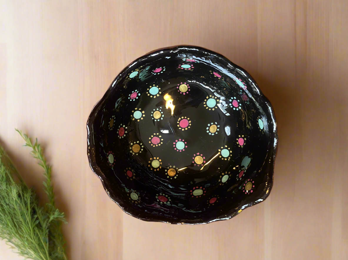 Hand painted concrete 5 inch bowl, gift shop, gift card, gift store, gift ideas, home designer, interior designer near me