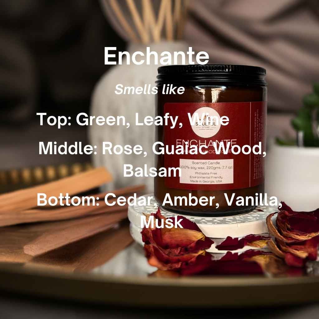 Sandalwood Rose Scented 7.7 OZ candle