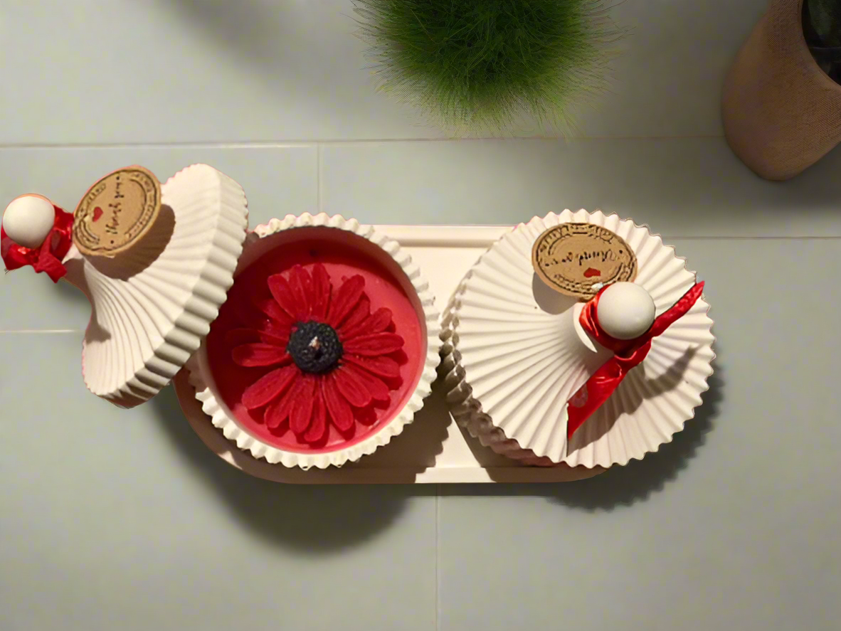 Decorative Scented Handmade Concrete Candle Gift Set