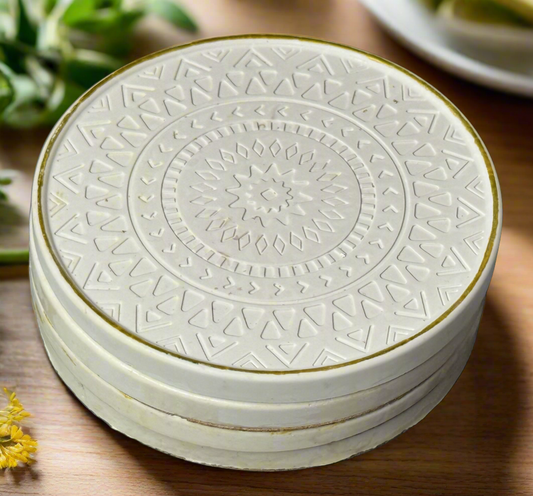 Round Mandala 4 inch coasters- set of 4,  gift shop, gift card, gift store, gift ideas, home designer, interior designers near me, shein gift cards, interior design ideas, gift cards