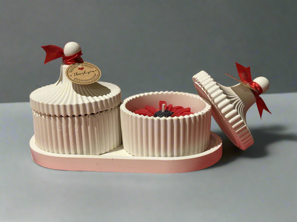 Decorative Scented Handmade Concrete Candle Gift Set