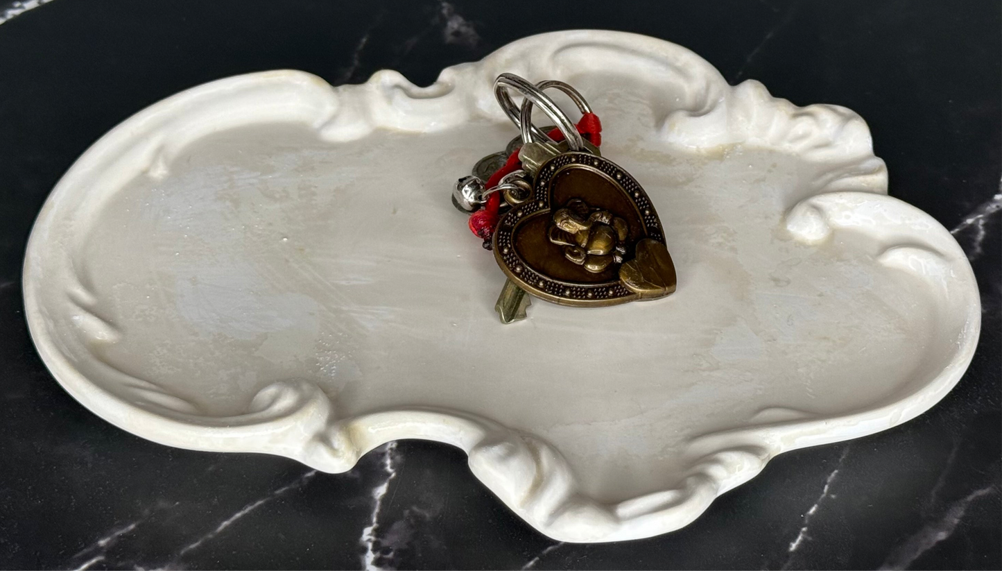Ceramic Irregular Jewelry/ trinket tray 8 inches, gift shop, gift card, gift store, gift ideas, home designer, interior designer near me