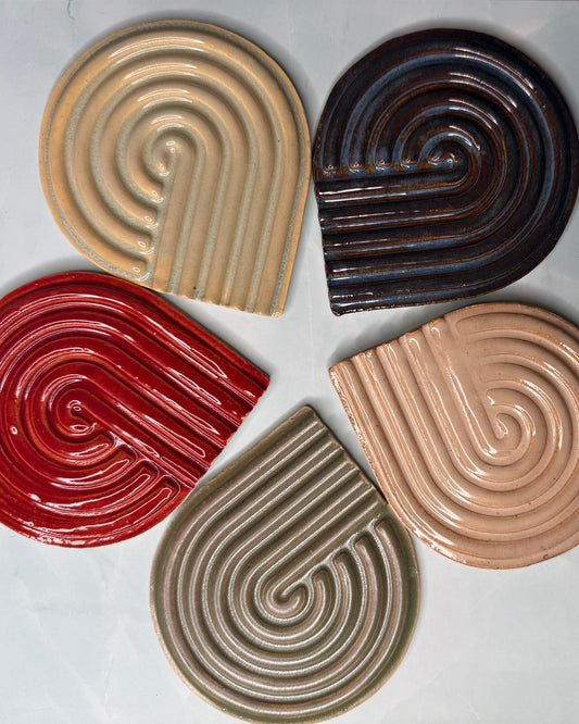 Ceramic coasters 4inch ( set of 5)