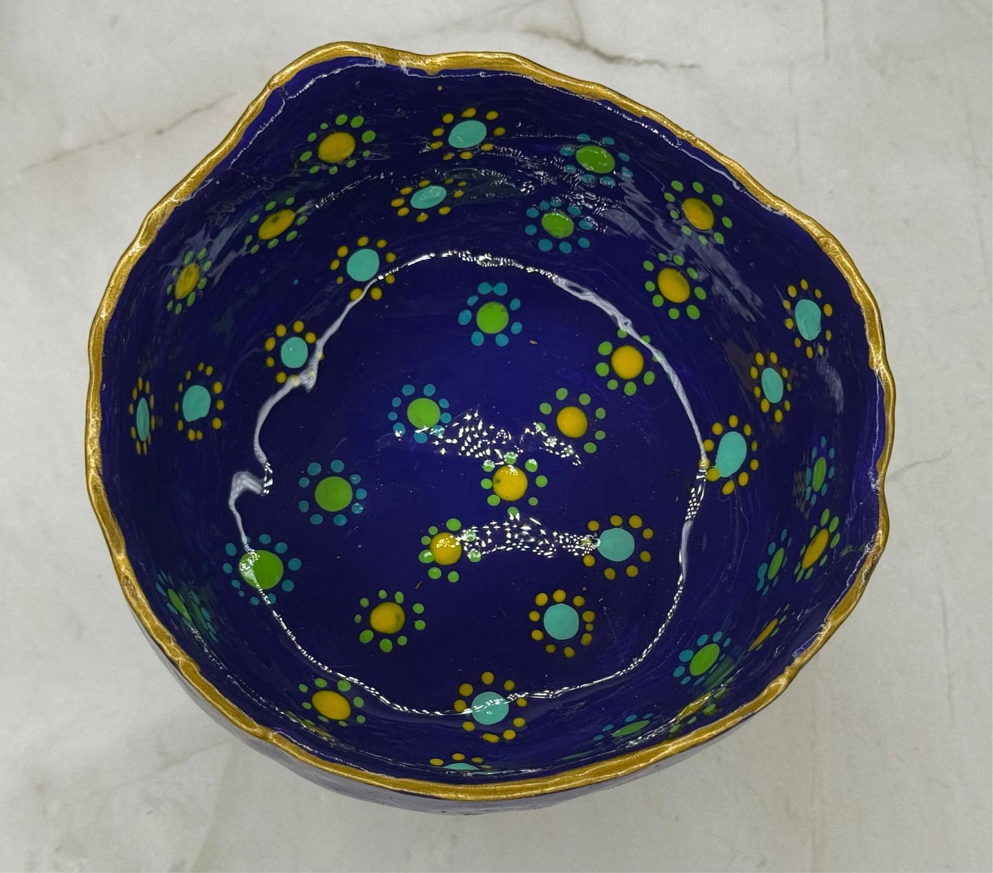 Hand painted concrete 5 inch bowl, gift shop, gift card, gift store, gift ideas, home designer, interior designer near me