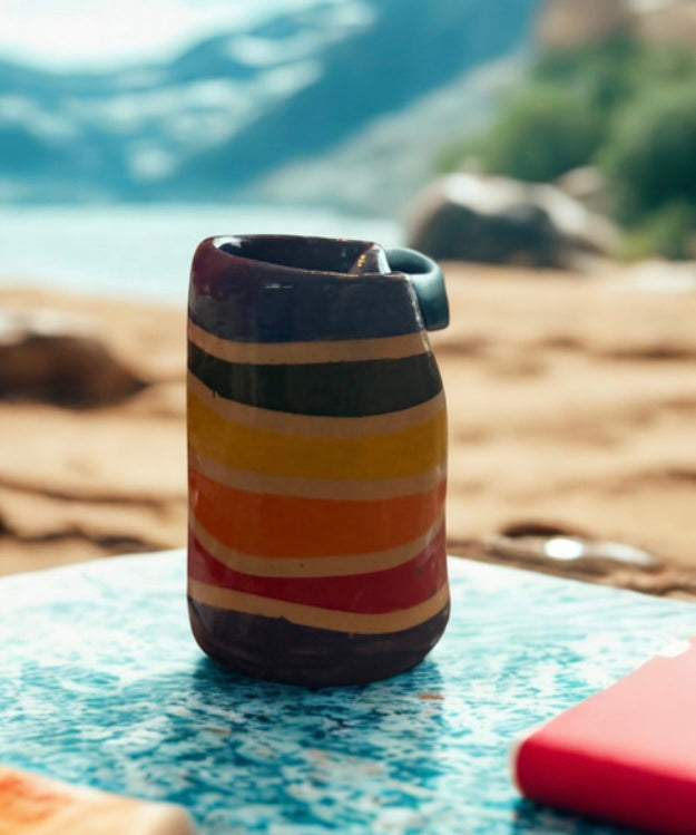Rainbow traveling mug