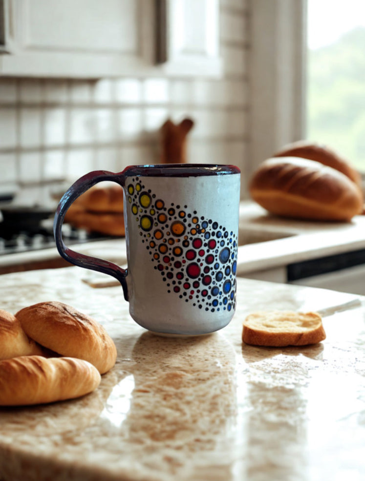 Handmade and handpainted mugs