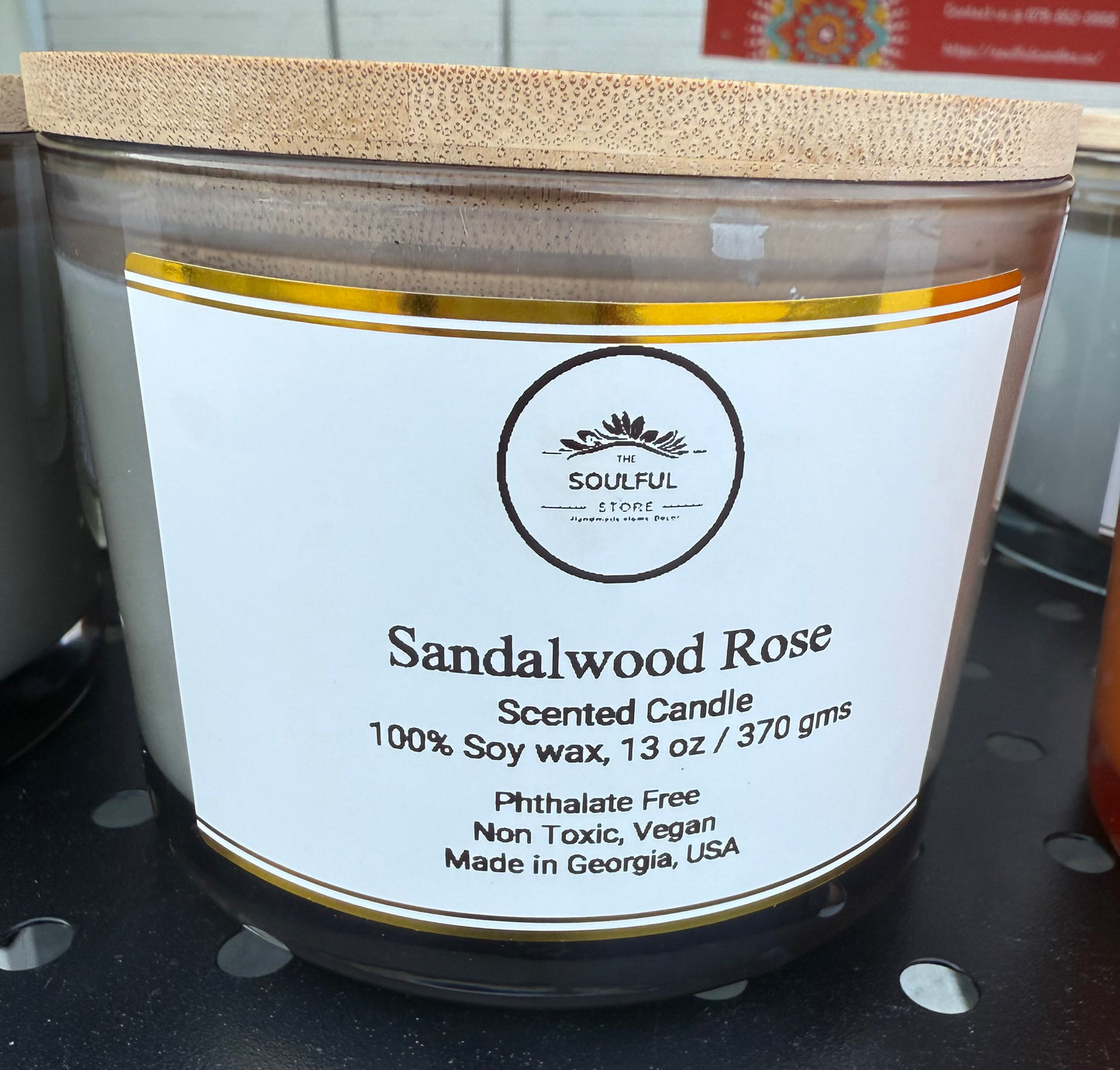 Sandalwood Rose Scented 7.7 OZ candle