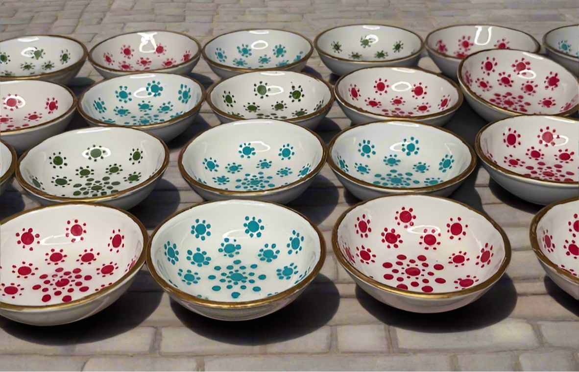 Hand Painted Party Favor guest bowls 3 inch for weddings . baby showers, baby showers, gift shop, gift card, gift store, gift ideas, home designer, interior designers near me, shein gift cards, interior design ideas