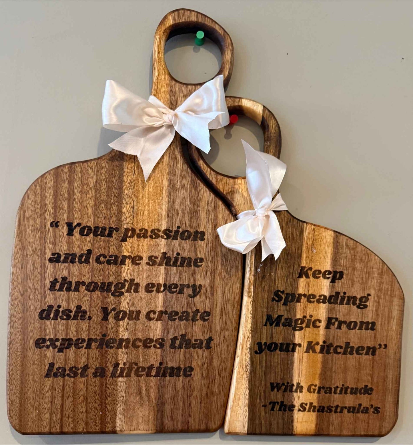 Couple laser engraved wooden boards -Ask about customization