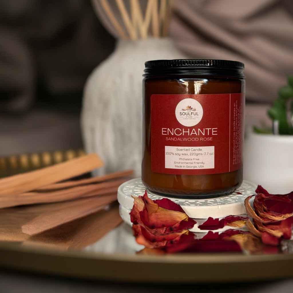 Sandalwood Rose Scented 7.7 OZ candle