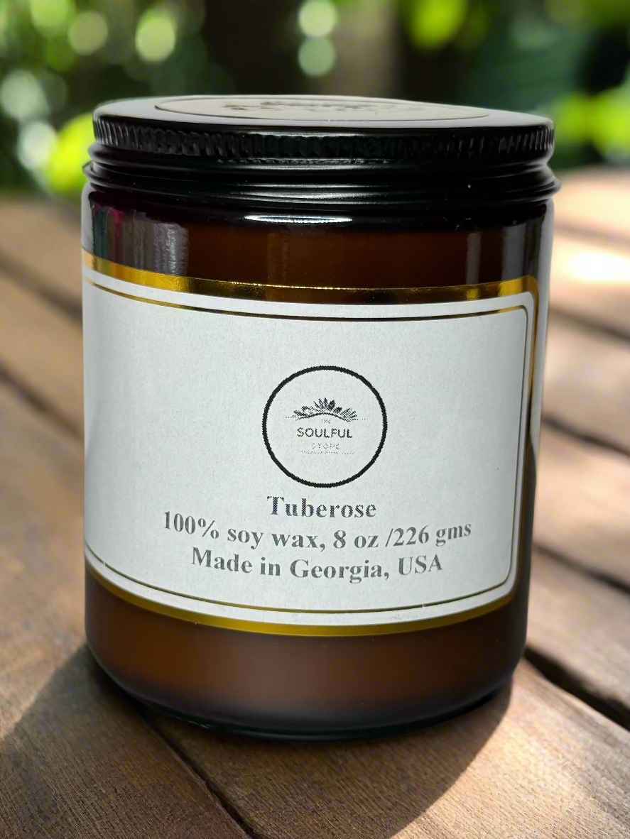 8 oz Tuberose scented candle, 40 + hour burn, phthalate free, vegan, 100 % soy wax as gifts and interior design ideas, gift shop, gift card, gift store, gift ideas, home designer, interior designer near me, gift cards, interior design ideas, home decor inspiration, spring candle collection