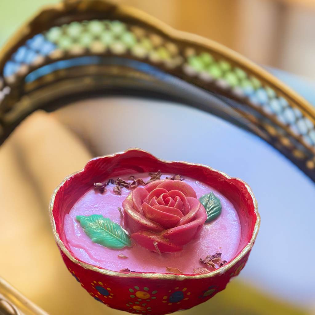 Festival Hand painted candles in a 5 inch bowl, gift shop, gift card, gift store, gift ideas, home designer, interior designer near me, gift cards, interior design ideas, home decor inspiration