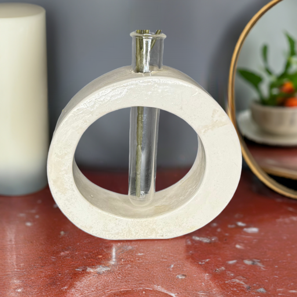 Handmade Concrete flower vase, gift shop, gift card, gift store, gift ideas, home designer, interior designer near me