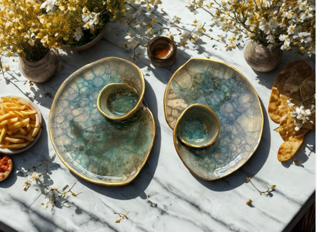 Swirl chip and Dip platter