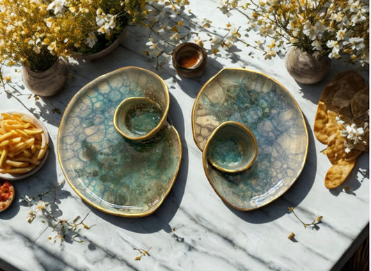 Swirl chip and Dip platter