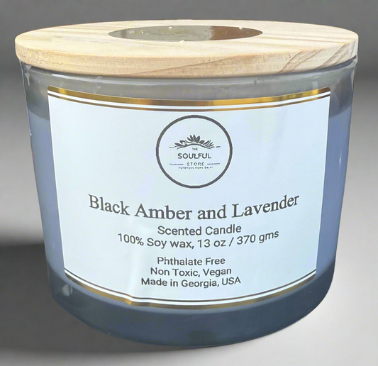 13 oz Black Amber and Lavender