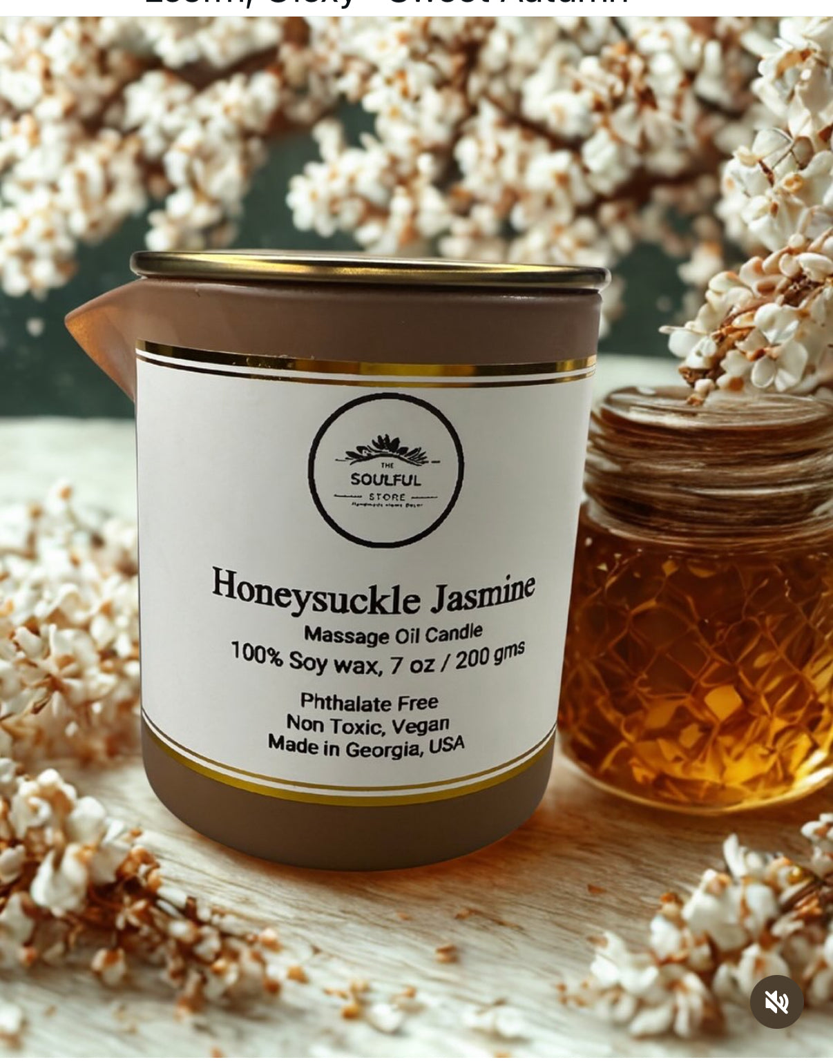 Honeysuckle Jasmine Massage Candle 7 oz/200 gms