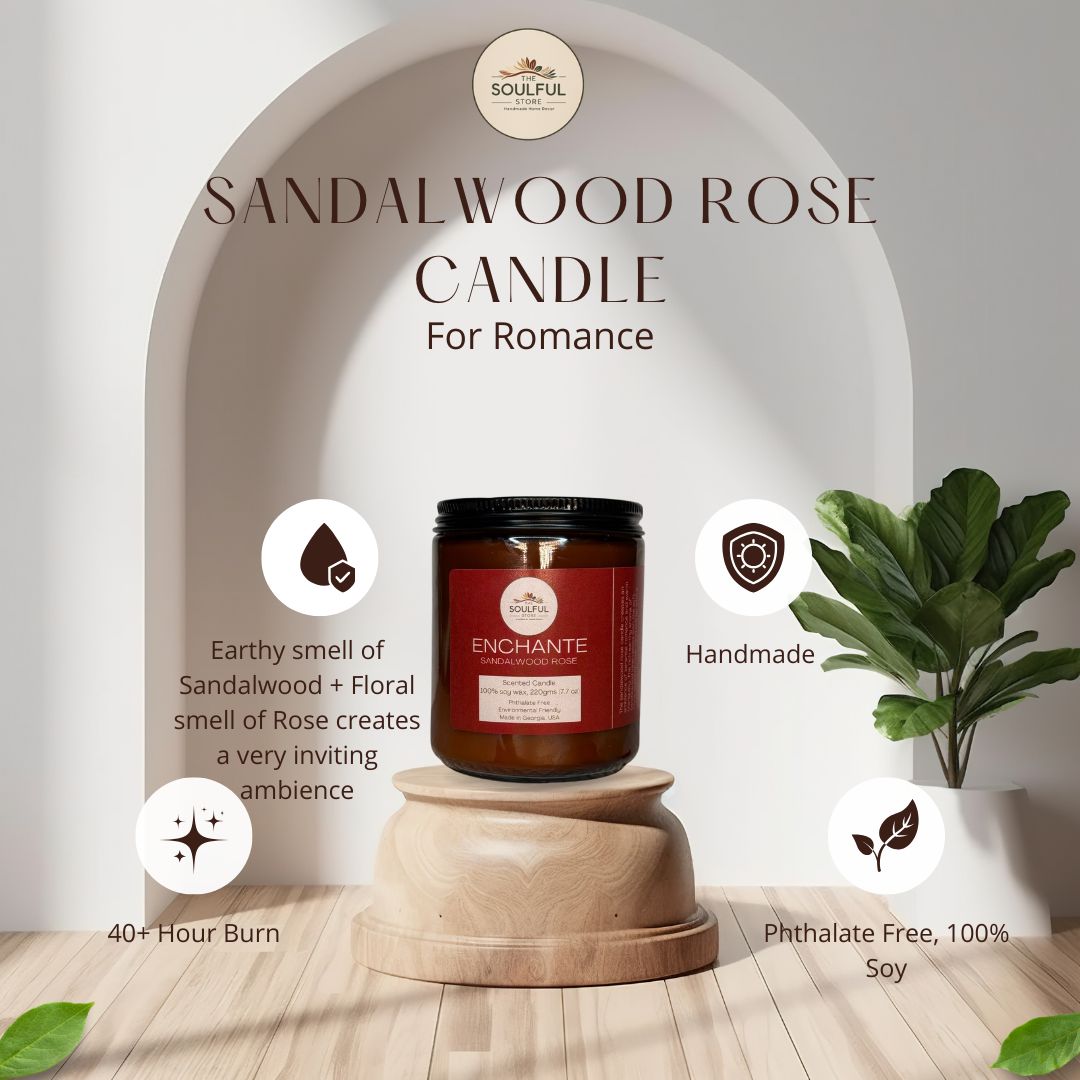 Sandalwood Rose Scented 7.7 OZ candle, gift shop, gift card, gift store, gift ideas, home designer, interior designer near me